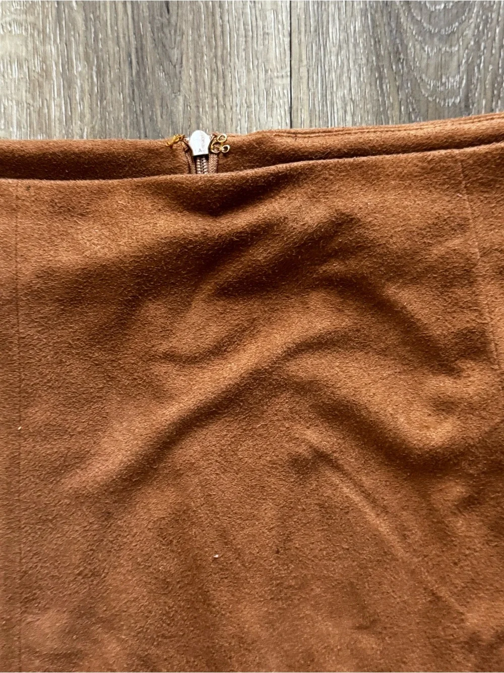 Forever 21 Rust Brown Suede-Look Mini Skirt